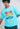 Keep Calm And Carry Om Aqua Blue Oversized Fit Yoga T-Shirt for Men