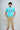 Serial Meditator Aqua Blue Oversized Fit Yoga T-Shirt for Men
